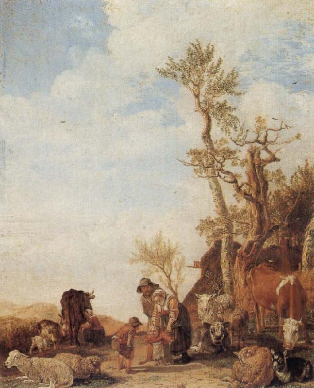 POTTER, Paulus Peasant Family with Animals oil painting picture